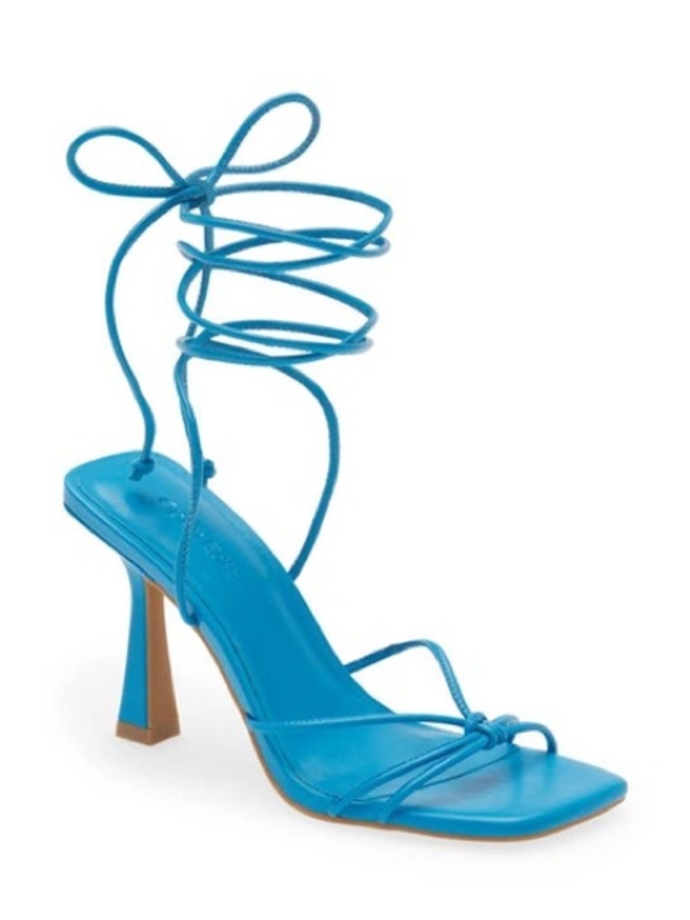 Open Edit “Karyn” Blue Ankle‑Tie Sandal — Size 8.5, NWT